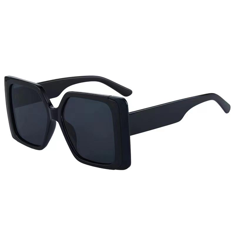 European American Style Big Square Sunglasses for Women Men Oversized Vacation Travel Sun Glasses UV Protection