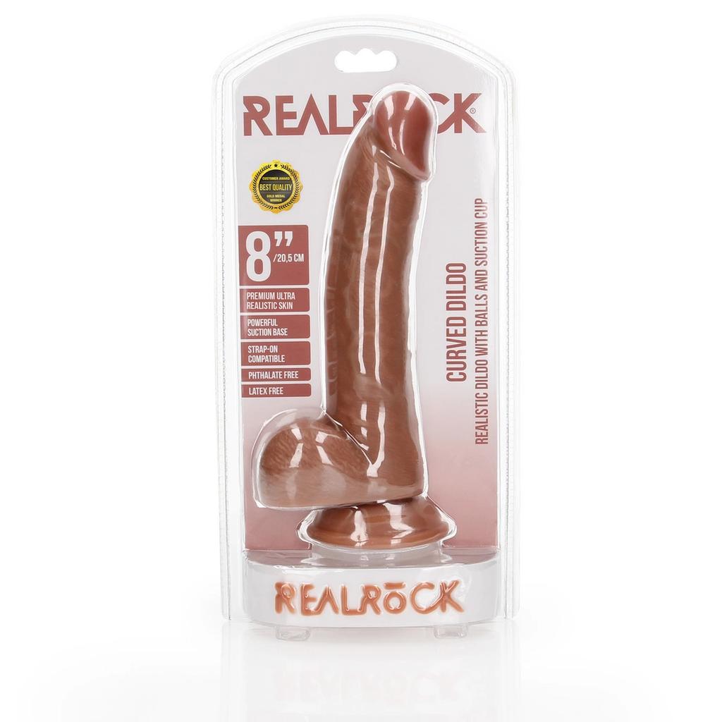 RealRock - Straight Realistic Dildo with Testicles and Suction Cup 20.5 Cm
