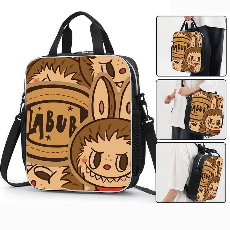 15 stylů LABUBU Školní taška Crossbody taška Batoh Nákupní taška Kreslená Roztomilá Velkokapacitní Studentská Doučovací taška Taška pro základní školu