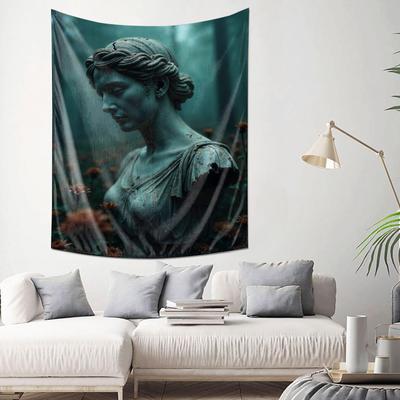 Ancient Greek Goddess Statue Art Tapestry Selected for Romantic Vintage Bedroom Decoration