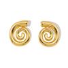 Minimalist Metal Spiral Earrings: Unique European & American Design, Women's Niche Style, Advanced Temperament Ear Studs.