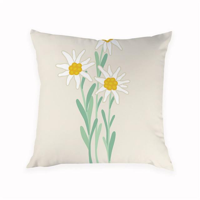 

Маленькая подушка со свежим цветочным принтом, чехол для подушки для дома, гостиной, украшения дивана, квадратная подушка, наволочка 40X40CM