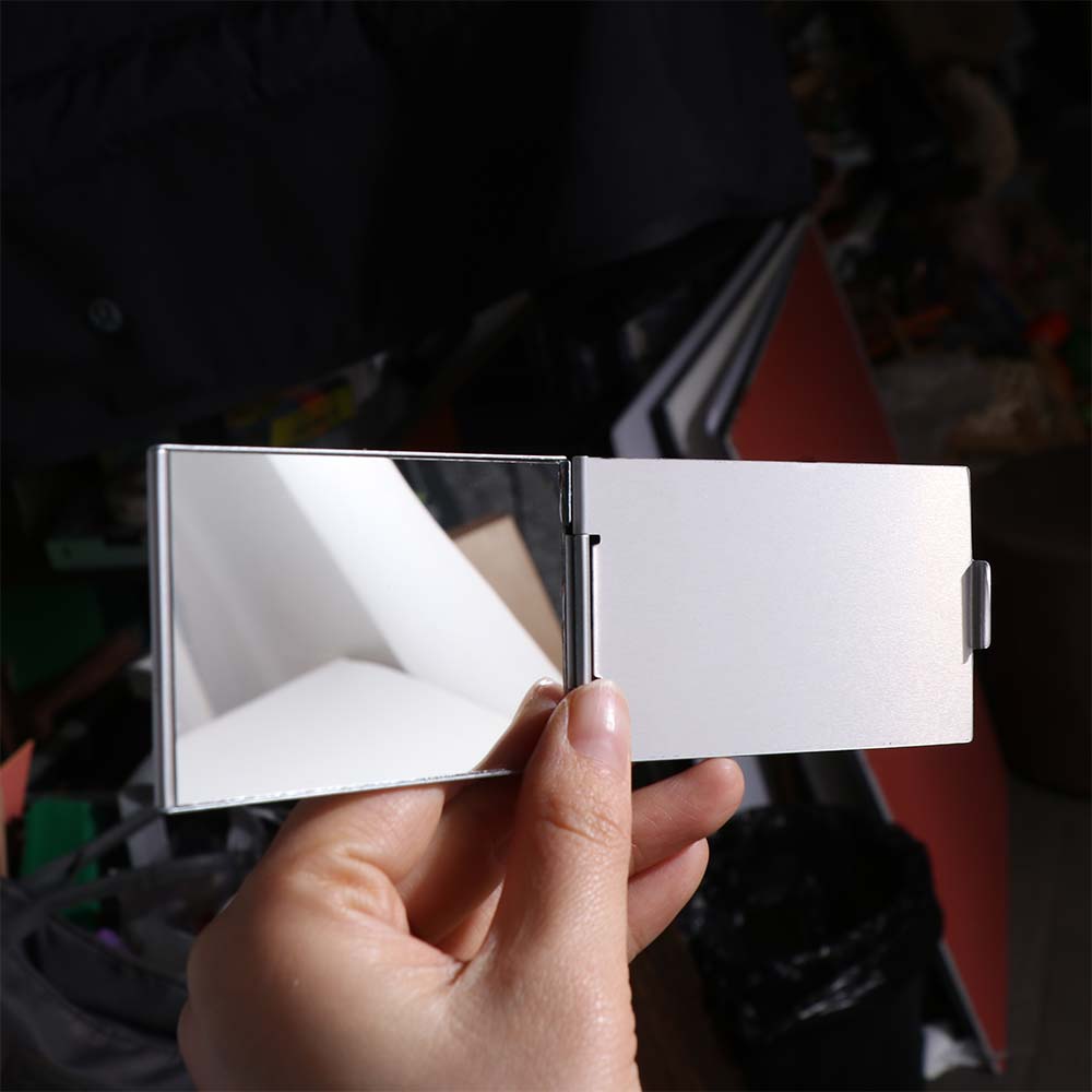 Foldable Folding Mirror Rectangle Pocket Mini Mirror Decorative Makeup Mirrors  Travel Use