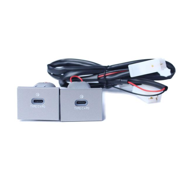 USB Car Charger Socket 12V/24V USB Charging Outlet Power Adapter PD Type for Ford Focus 2 Mk2 2009 2010 2011 Accessories