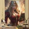 Game World Of Warcraft Colorful Tapestry Wall Hanging Home Decoration Hippie Bohemian Decoration Divination Wall Art Decor