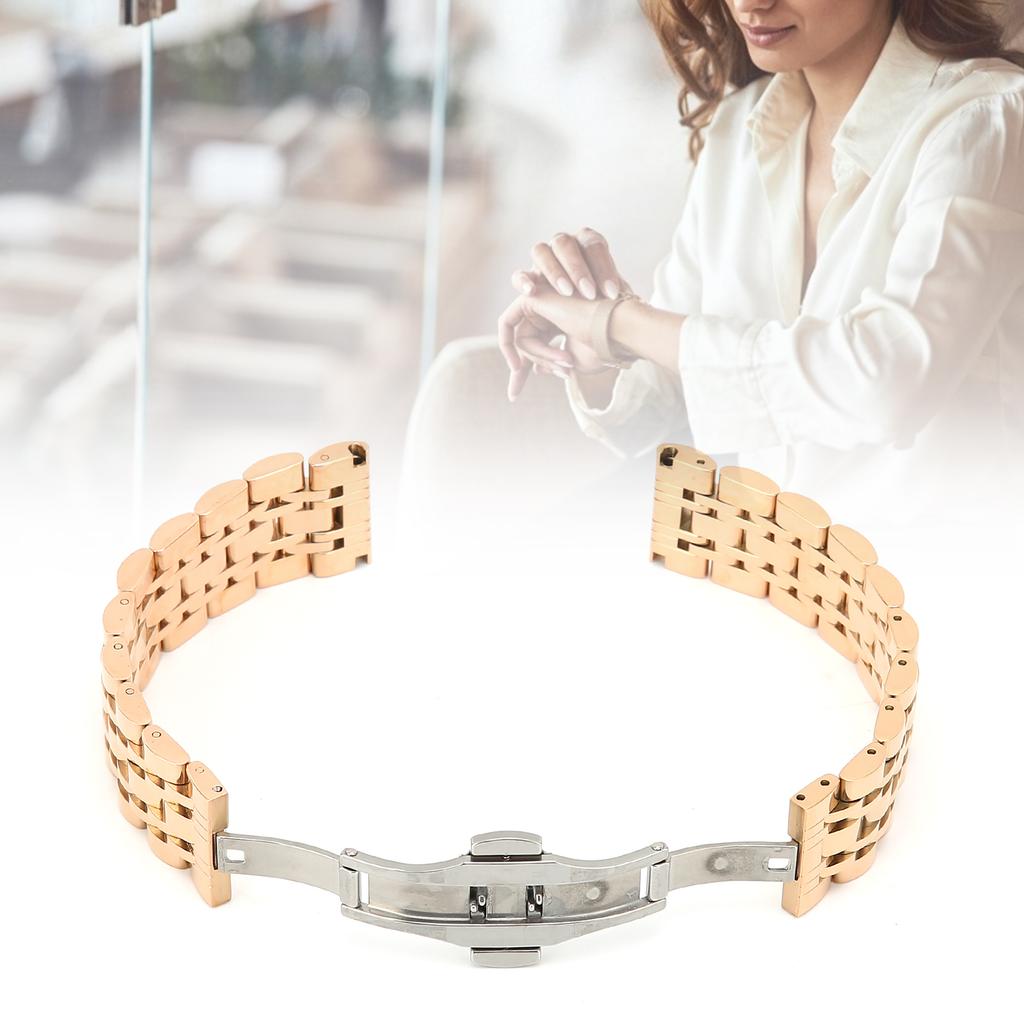 Watch Bracelet Stainless Steel Watch Strap Replacement   Length Watch Band   Gold