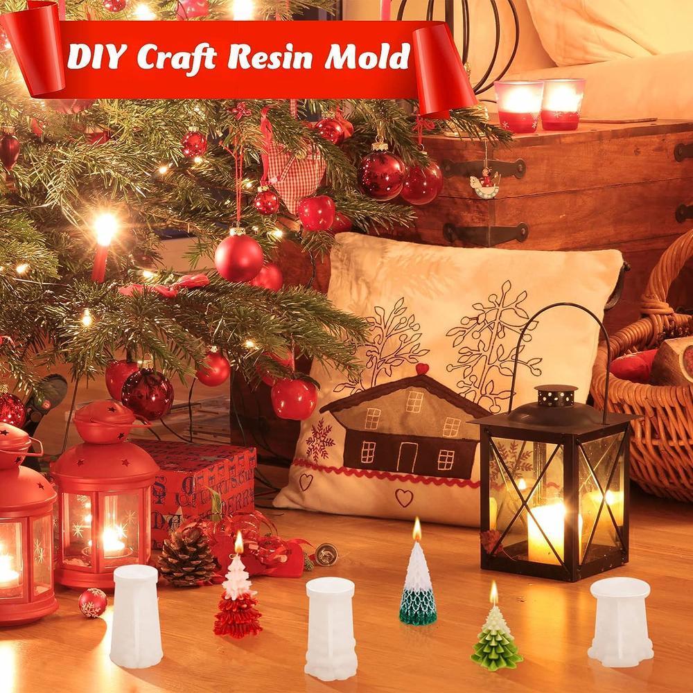 3D Tree Shaped Candle Silicone Mold Tree Shaped Design Candle Mold Xmas Pine Candle Molds Christmas Theme For Holiday Gifts