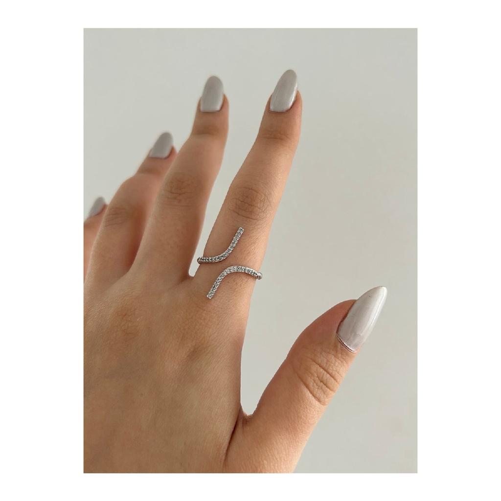 Bague Spirale Pierre Dorée