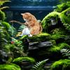 Fish Landscaping Cartoon Cat Statue Cute Fishing Cat Figure Cute Cat Landscaping Decor Home Car Interior Decoration