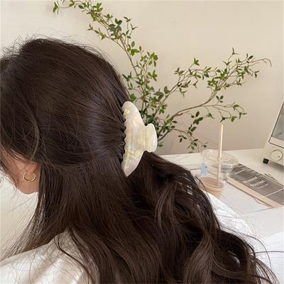 Fermaglio per capelli a coda di cavallo da donna multifunzionale in stile francese, delicato fermaglio a pinza antiscivolo grande per doccia, lavaggio viso, accessori per capelli