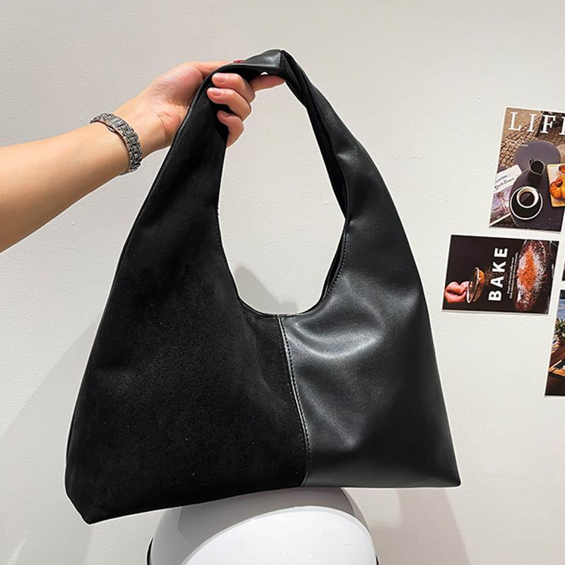 Autumn Vintage Shoulder Bags Large Capacity Patchowrk Commuting Dumling Bags Luxury Women Tote Bags Ladies Fashion Handbags