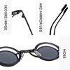 Round Metal Frame Sunglasses Retros Trendy Light Weight Sunglasses with Sun Protecting for Outdoor Activity