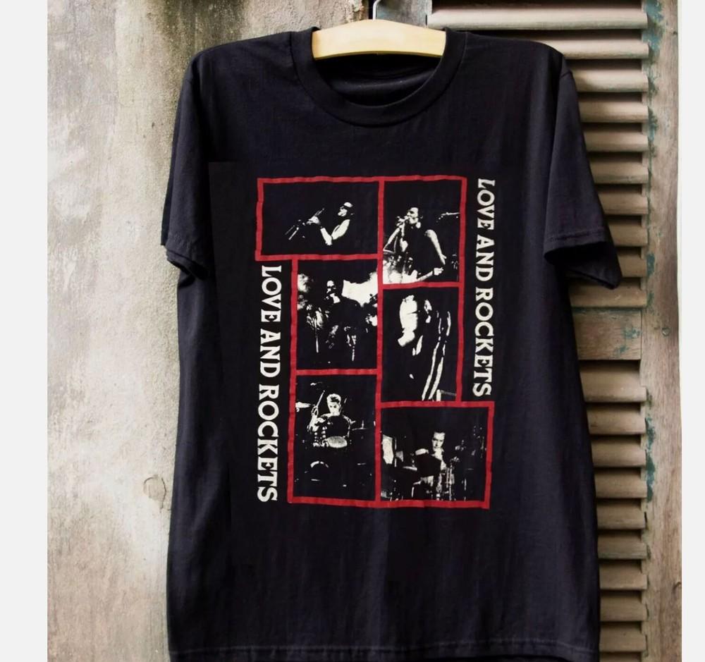 Popular Love And Rockets Band Short Sleeve Black All Size S-5XL Shirt Unisex T-Shirt XXXXL