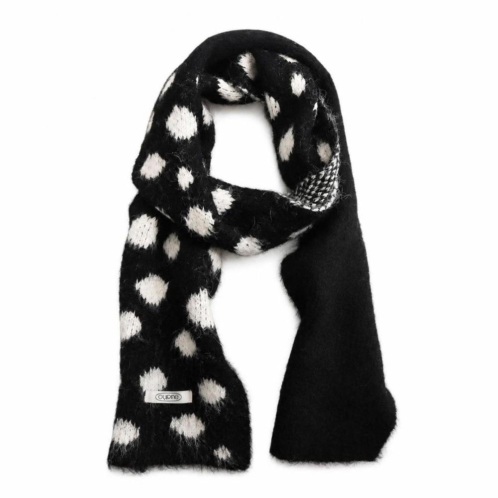 Soft Plush Knitted Scarf Warm Neckerchief Scarf Versatile Wool Blend Scarf Women