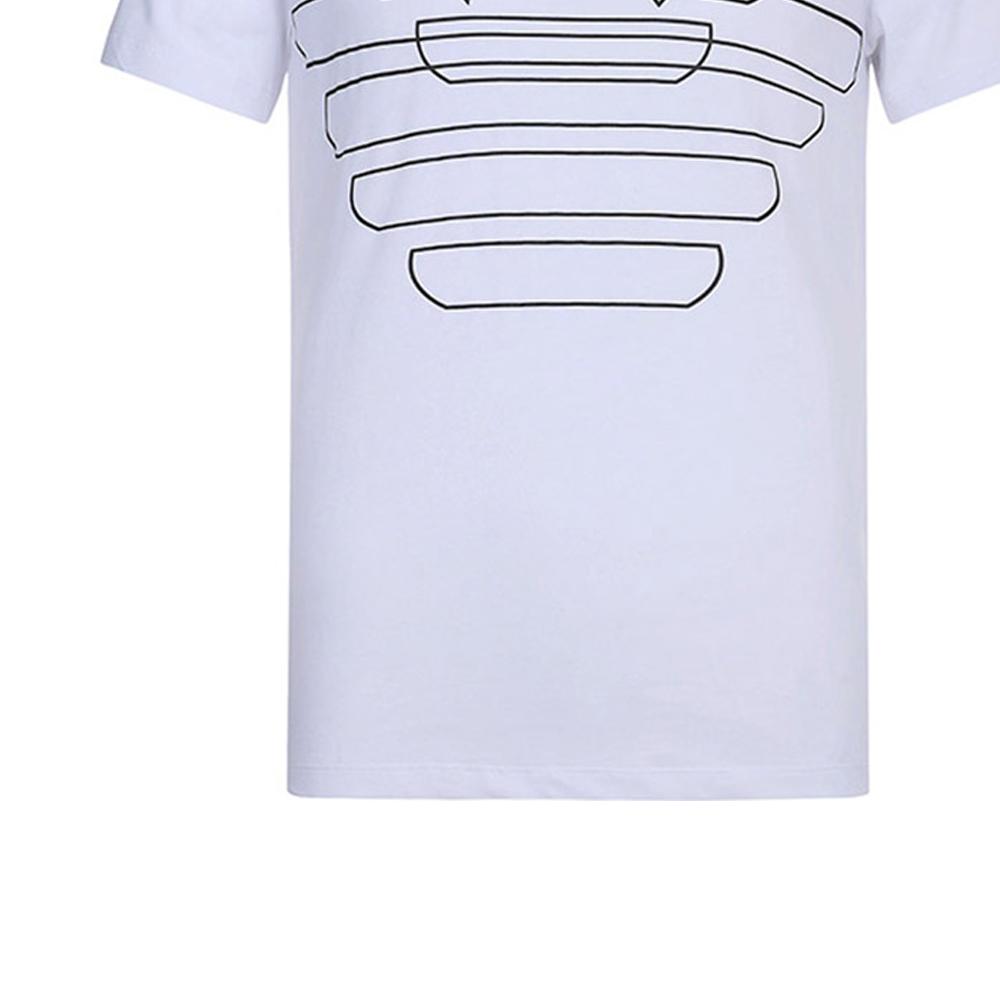 Emporio Armani Cotton Crew Neck Short Sleeve T-Shirt Men Tops White 3G1T69-1J19Z-0100