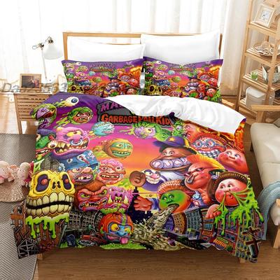 Mülleimer Kinder-Bettwäsche-Set, Einzelbett, Doppelbett, Queensize-Bett, Kingsize-Bett, Teenager-Schlafzimmer, Bettlaken-Set, 3D-Anime-Bettlaken-Set