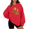 Women's Casual Fashion Solid Color Round Neck Raglan Long Sleeve Sweatshirt Top