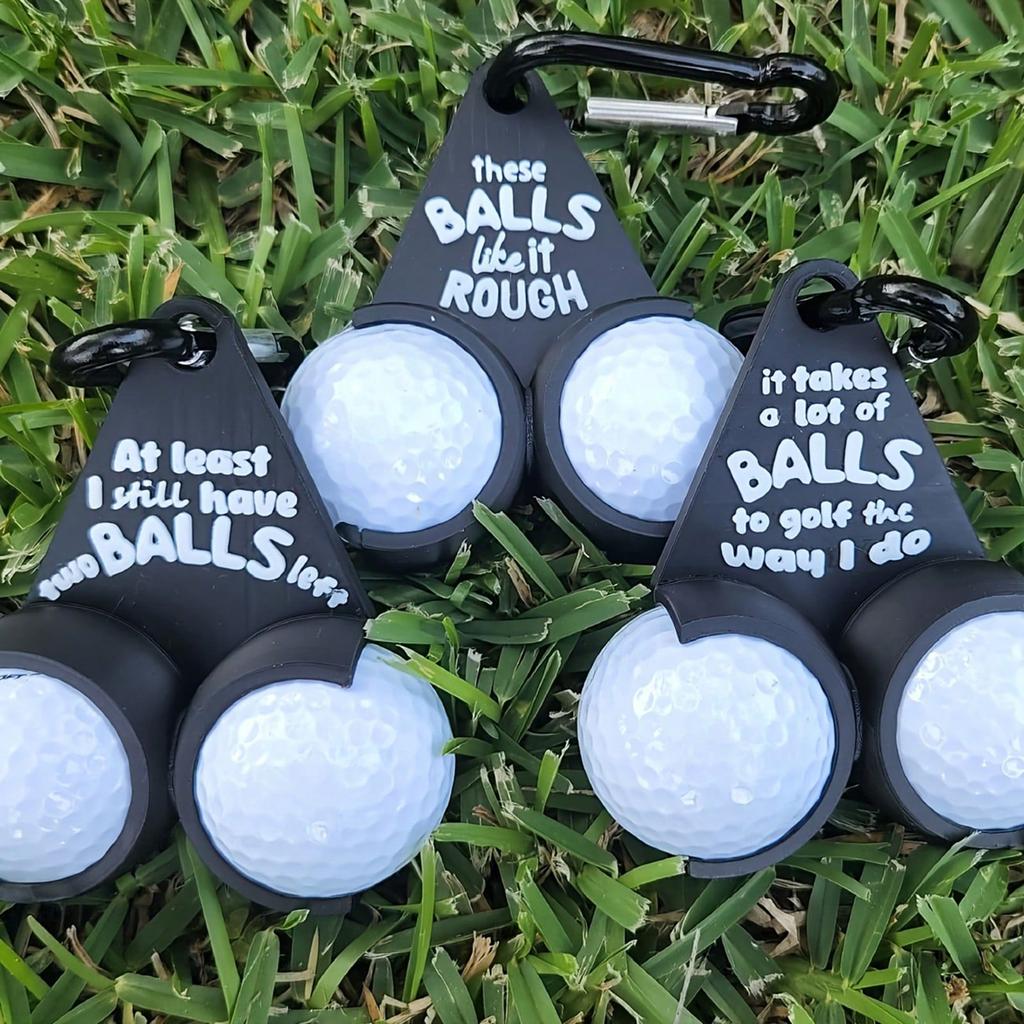 Lustiger Golfballhalter Golfzubehör Schwarz 3D-gedruckter Golfschlägerhalter Sportgeschenk für Golfer Männer