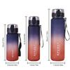 Frosted Water Bottle with Handle Fitness Sports Water Bottle Large Capacity Gradient Water Cup for Fitness Gym Outdoor Sports