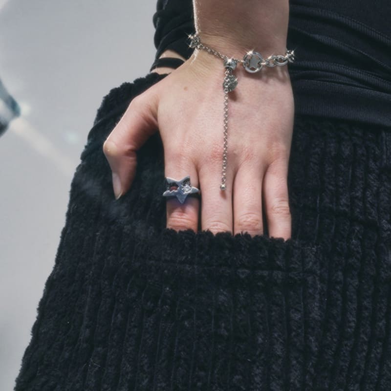 SENTIMENTS NO.308 [BLACK] STAR METEOR RING