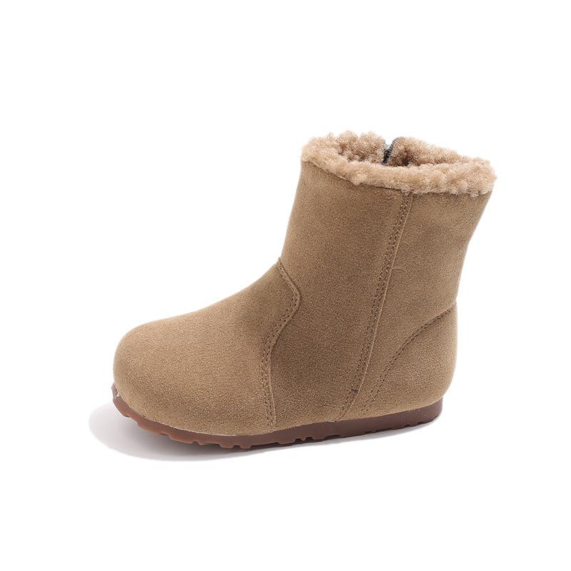 

Child Snow Boot Winter Korean Version Baby Plush Warm Child Shoes Casual Anti Slip Comfortable Child Versatile Boots 36 хакі