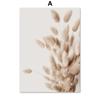 Tropical Plant Leaves Wall Art Canvas Paintings Rabbit Tails Grass and Flowers Posters and Prints Scandinavian Room Decoration