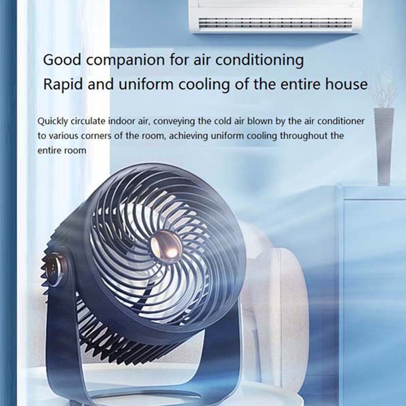 

New Arrivals Large Battery Rechargeable Floor Standing Fan Multifunctional air circulation Portable Outdoor Electric USB Cooling синій