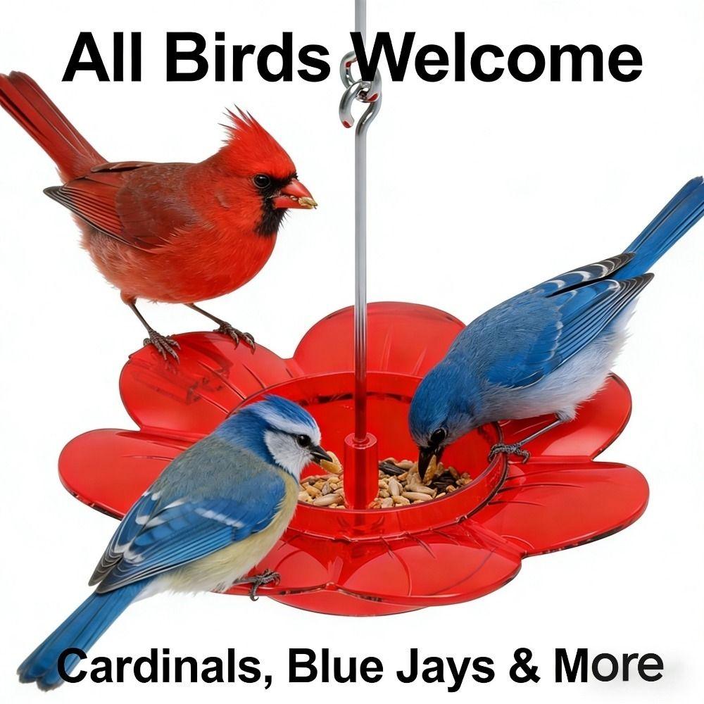 Decorative Hanging Feeder Weather-Resistant Window Feeding Station Bird Water Bowl Animal Lovers