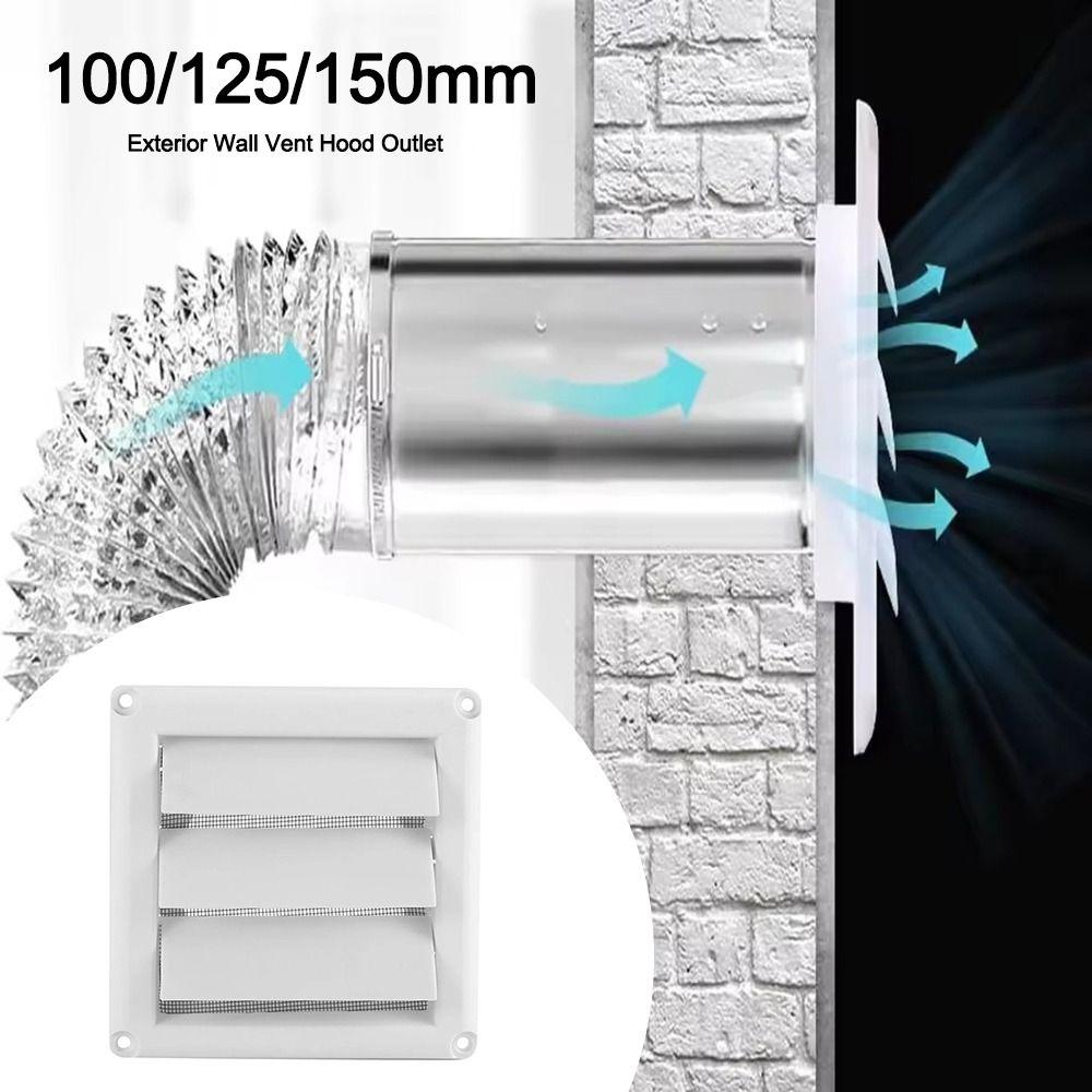 With Insect Screen Air Dryer Vent Cover Air System Net Cover Screen 150*150mm/200*200mm Ducts Shutter Spare Parts Exhaust Outlet