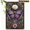 Vintage Butterfly Moon Metal Wall Art Sign Mystical Bohemian Decor