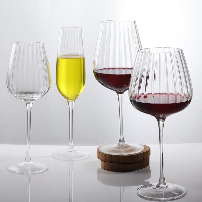 Nordic Vertical Stripe Stemmed Wine & Champagne Glasses
