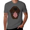 Happy Chocolate Lab TShirt Plus Size Outdoor Casual Top