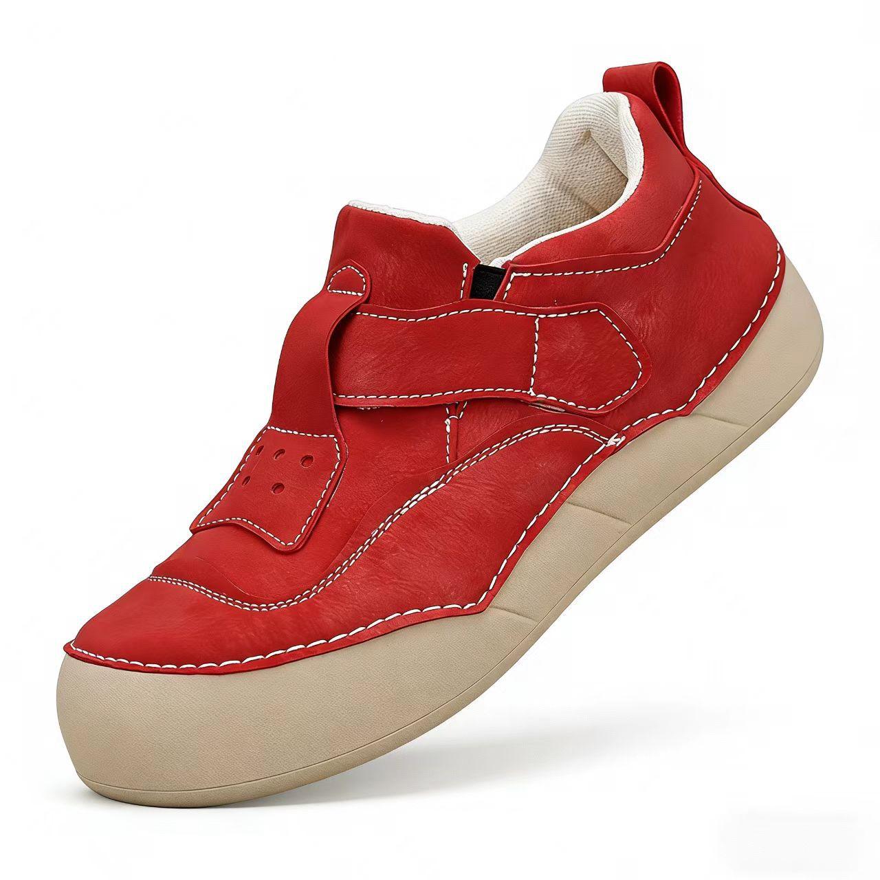 

Handmade Leather Shoes Spring Autumn Fashion Couple Outdoor Casual Women Large Size Low-top Shoes Stitching Leisure Shoes Women 36