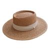 Summer Hat Women's Tide Hand-woven British Concave Hat Shading Holiday Beach Big Edge Sun Straw Hat
