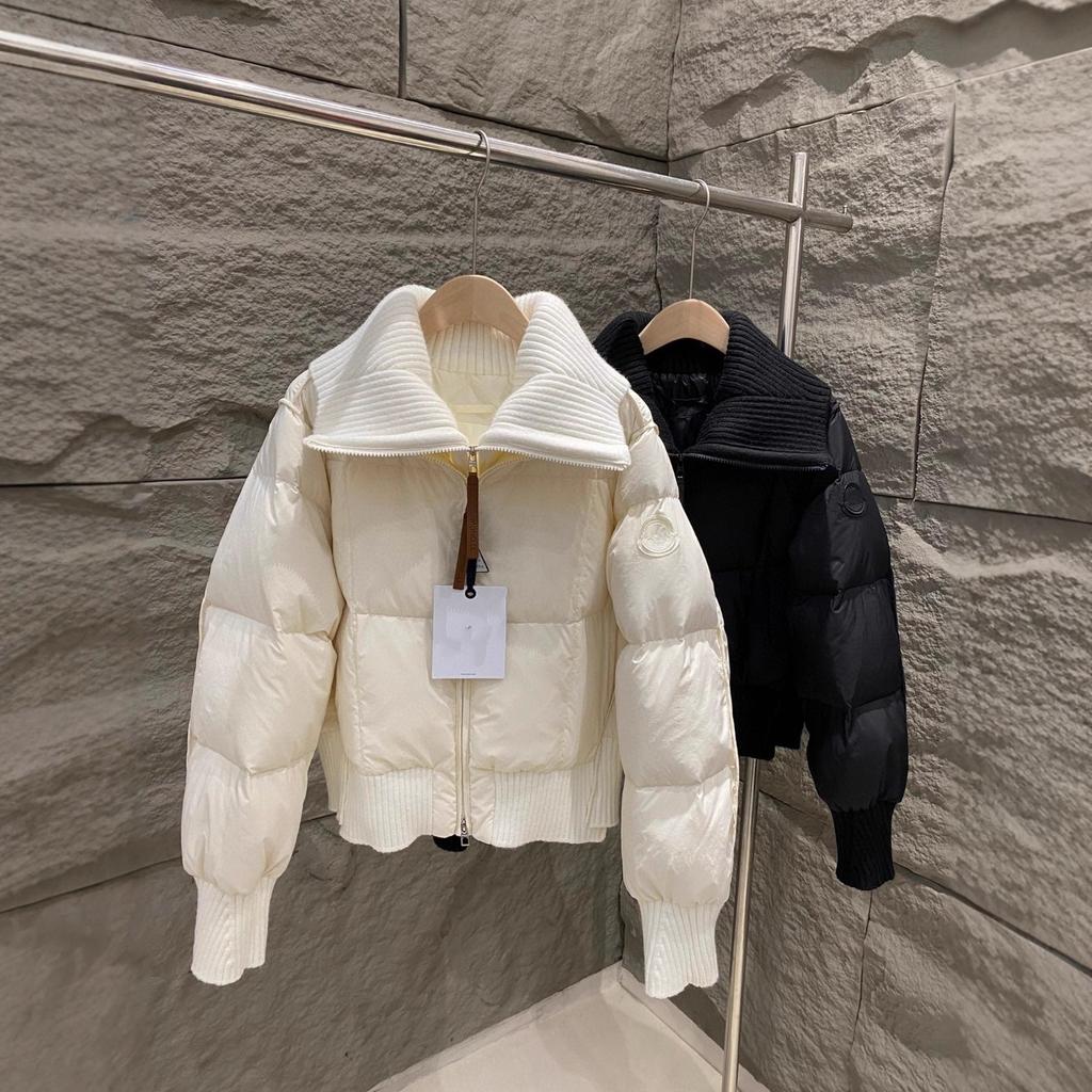 Cabinet quality! Winter new M family women's short knitted collar down jacket, fake two pieces