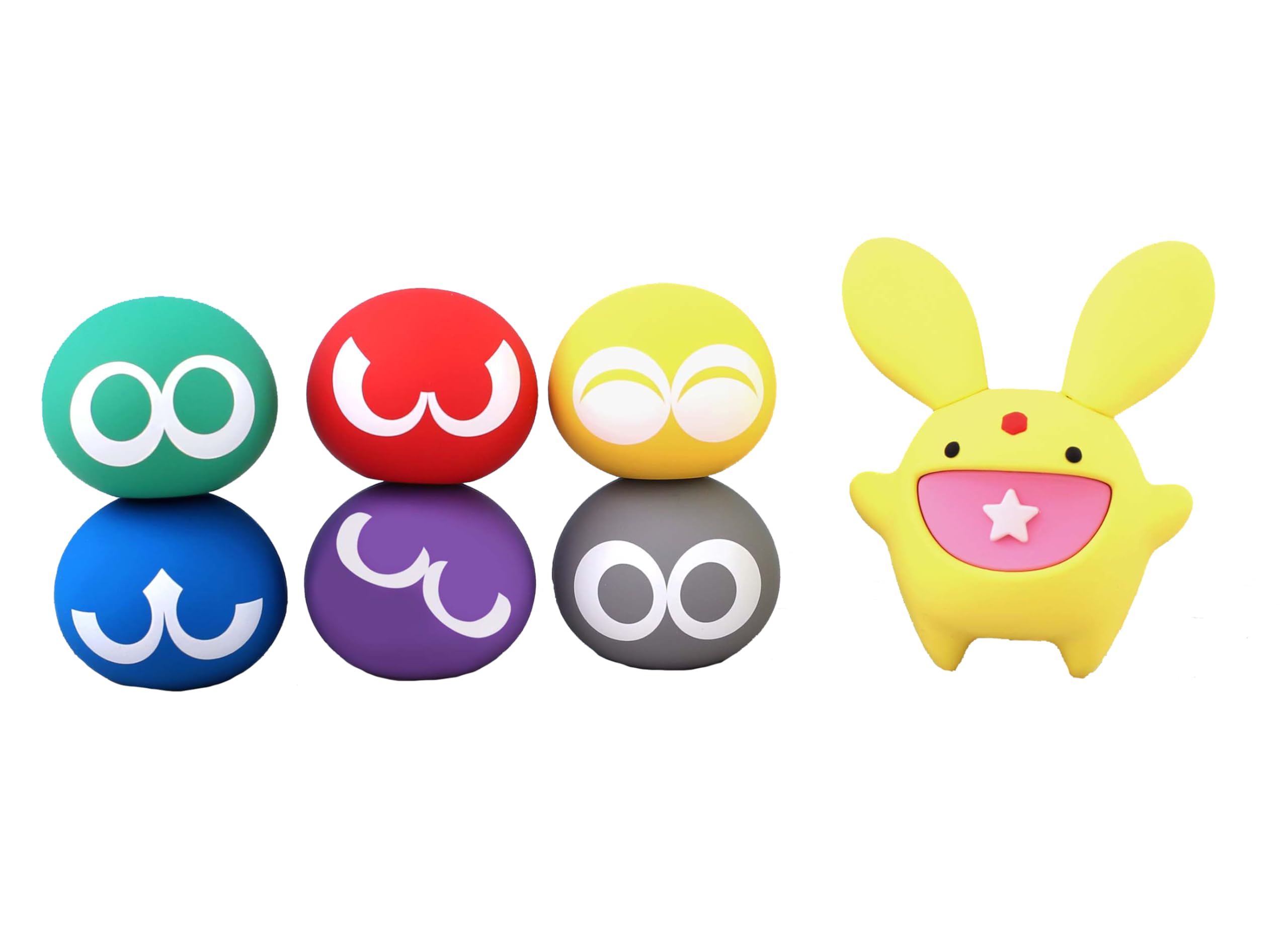

Puyo Puyo 6 Puyo Puyo Carbuncle PVC Painted Complete Rubber Figure Set [Original Version] +