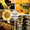 Waterproof LED Solar Copper Wire Christmas Lights - Outdoor Decorative Color Strip
