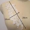 1 Pair White Flower Lace Applique Handmade Apparel Sewing Lace Embroidery Patch DIY DIY Clothing Patch Wedding Dress Accessories