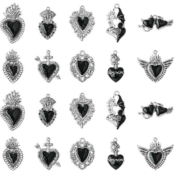 DanLingJewlry 50Pcs 10 Styles Zoo Animal Charms Cute Enamel Animal Charms Panda Fox Giraffe Tiger for DIY Jewelry Making