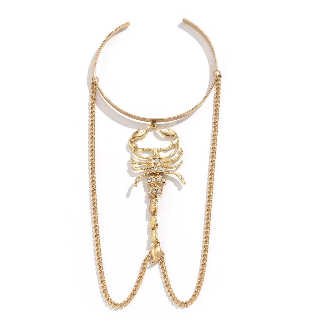 Fashion Tassel Charm Upper Arm Chain Bracelets for Women Scorpion Armlet Cuff Bangle Body Bracelet Punk Jewelry