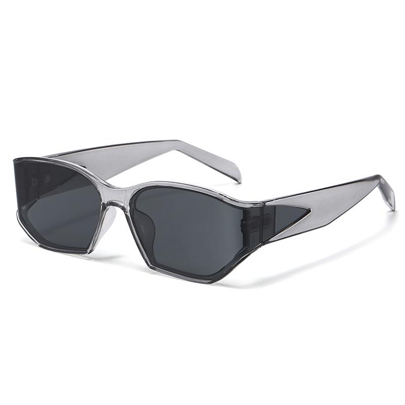 Light Luxury High-End Curved Screen Design Fashionable Versatile Sunglasses Uv-Proof Square Frame Sunglasses