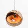 Natural Coconut Shell Bird Nest Parrot Nest, Swing Hammock Parrot Toy for Lovebird Canary Hamster Budgies Parrot , Bird Cage