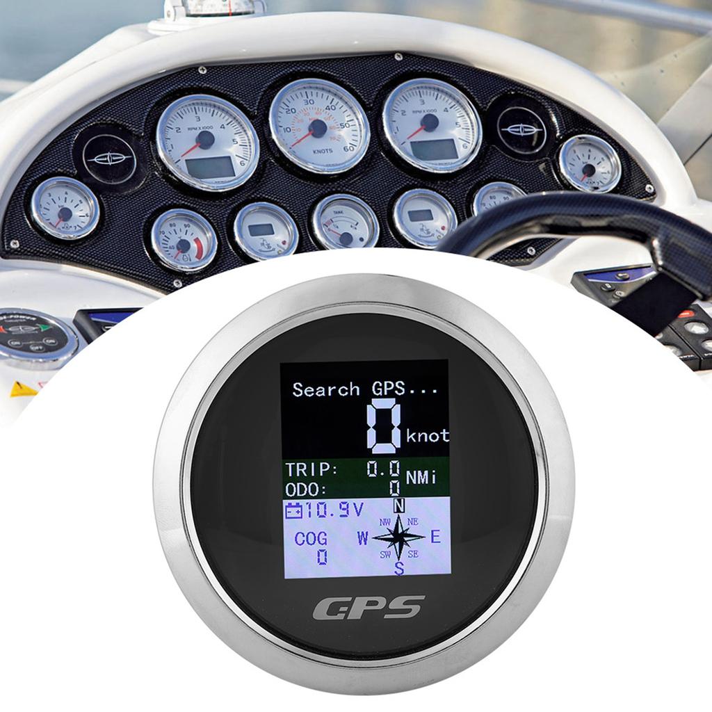 85mm Speedometer GPS Car Boat Engineer Stainless Waterproofing Digital Gauges