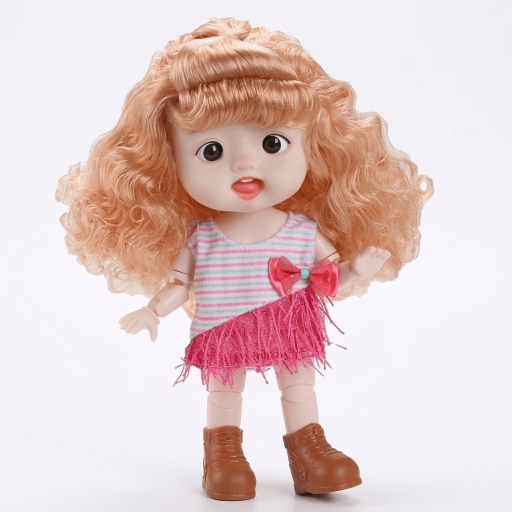 28cm 1/6 Scale Multi Joint Doll 19 Joints Movable Cute Emoticon Doll Birthday Gifts