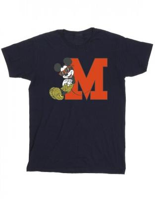 Camiseta masculina com calças de leopardo do Mickey Mouse
