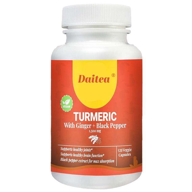 Turmeric Dietary Supplement, With Ginger Extract, Black Pepper Extract, 120 Capsules 120 Capsules