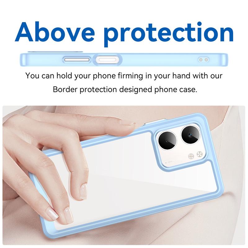 For OPPO A5x 5G Case OPPO A5x 4G Cover TPU Border Acrylic Backplane Bumper Protective Phone Cases For OPPO A5x Global Funda