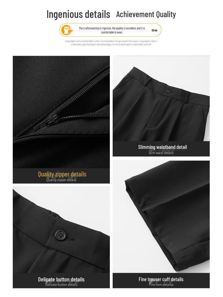 Korean Trendy Black Suit Set for Men: Stylish, Handsome, Slightly Mature Formal Wear