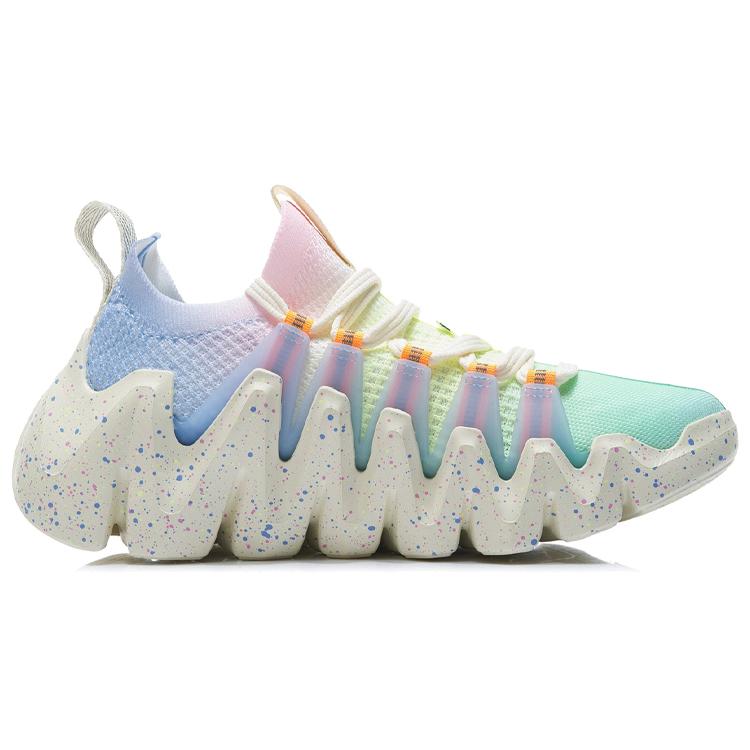 Li Ning Phantom Stinger Casual Low Top Running Shoes Women's Snow Purple Blue ARKR008-1