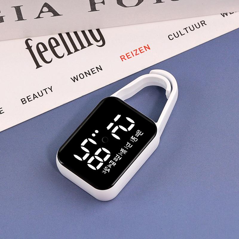 Led Digital Electronic Watch Keychain Luminous Function Children Gifts Multifunctional Hanging Watch Pocket Watches